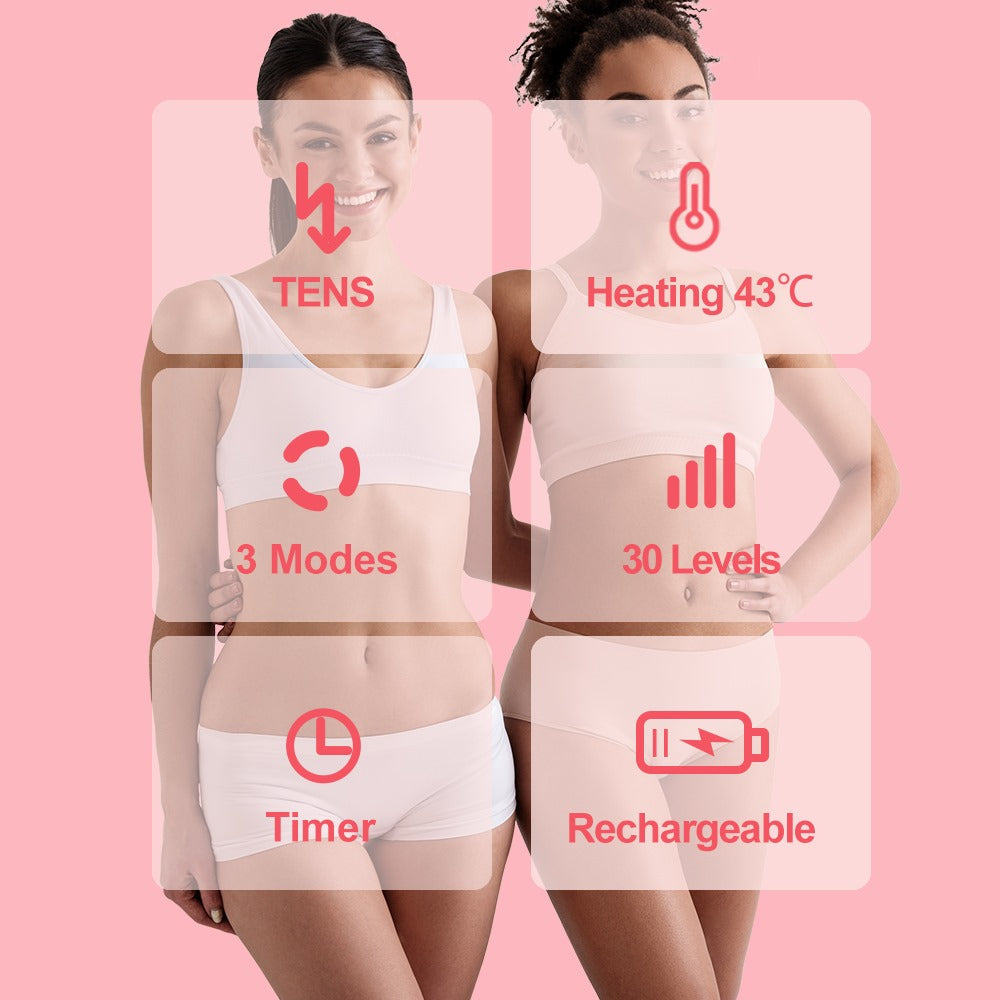 Period Pain Relief with TENS, EMS & Heat